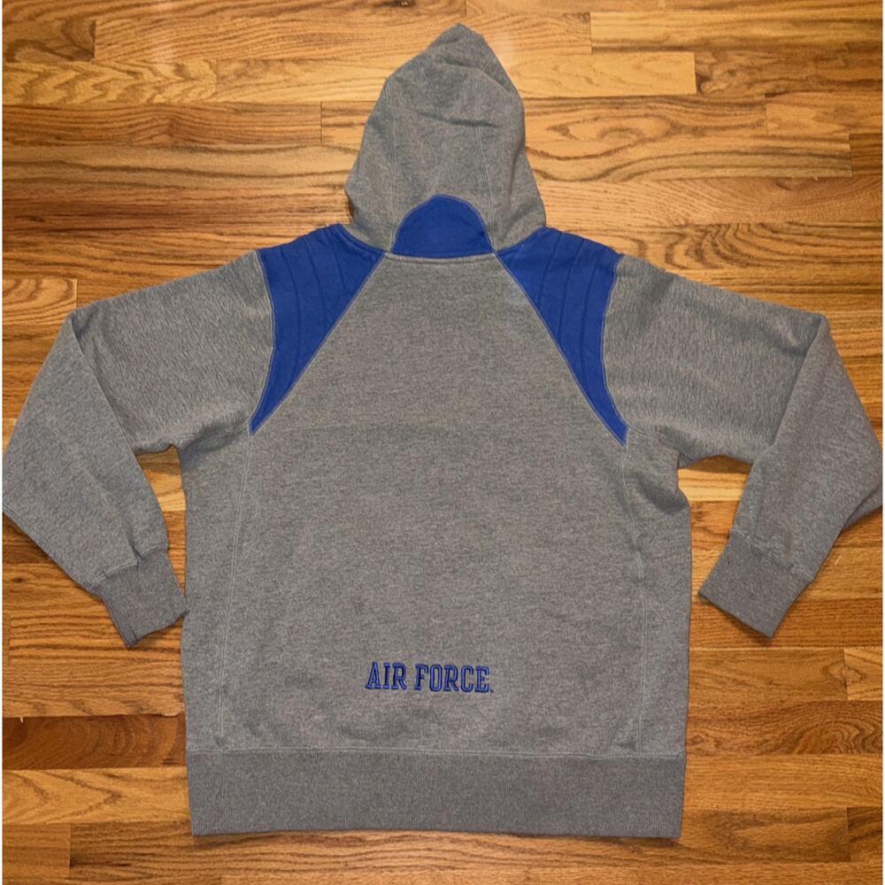 Nike Air Force Academy Hoodie Pullover over Size Medium Blue Gray Embroidered - Picture 2 of 7